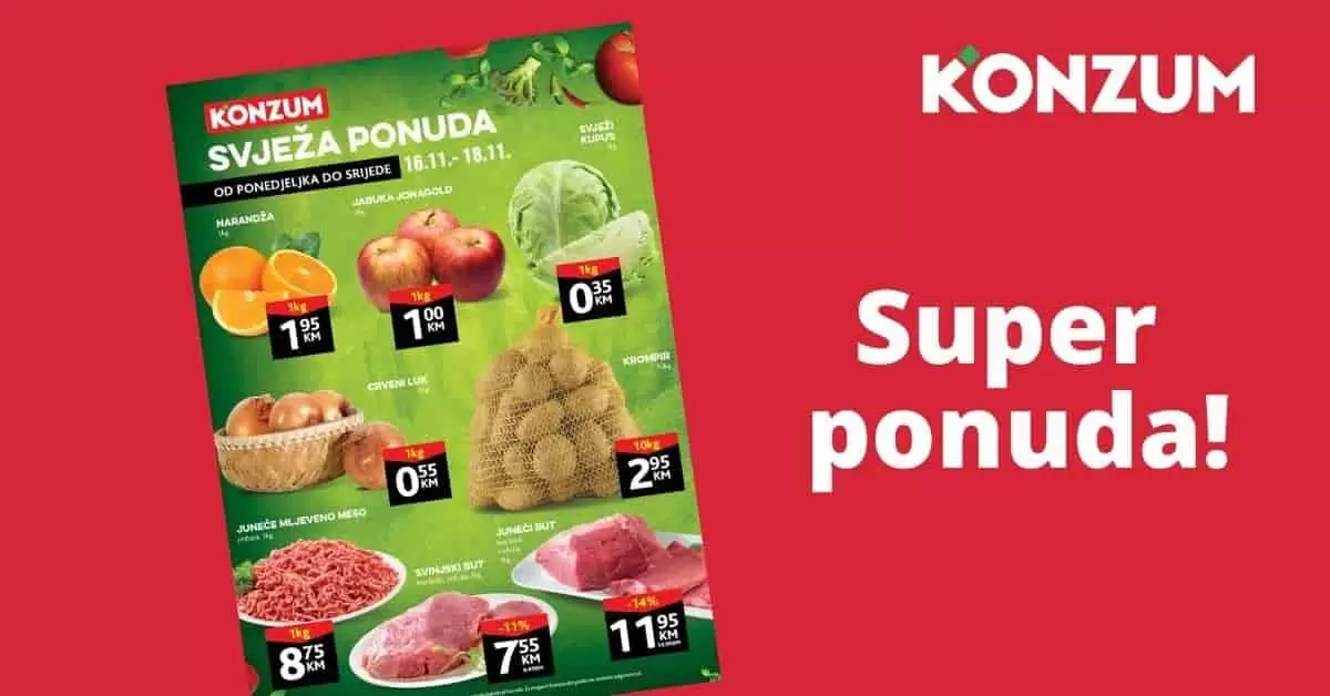 svjeza ponuda konzum. snizenje konzum. konzum akcija. konzum popusti. konzum katalog.