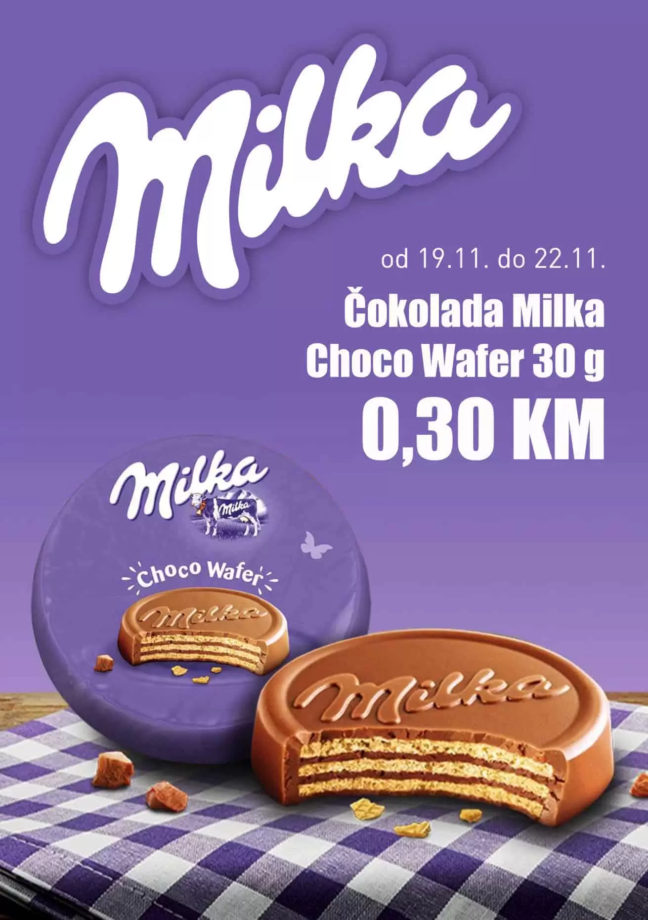 milka choco wafel. yimor. 
