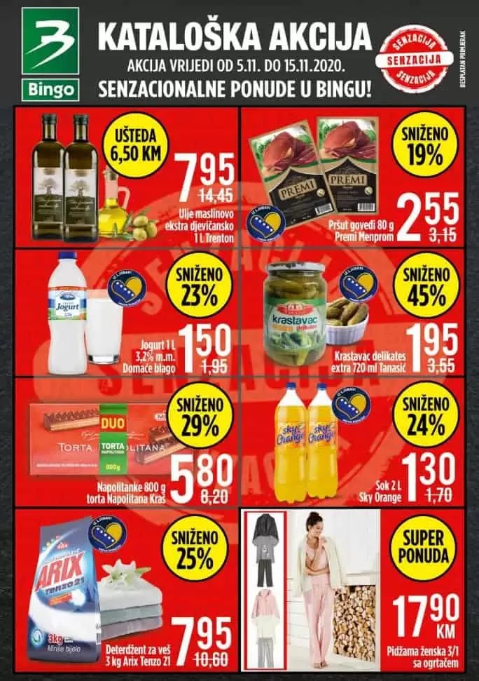 bingo akcijski katalog. snizenje. popust. akcija. snizeno.
