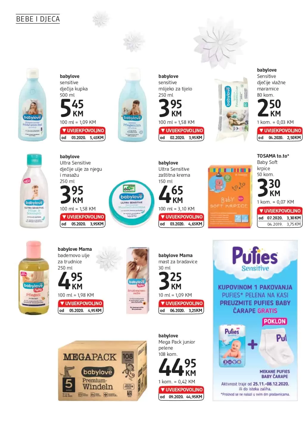 sve za bebe u dm-u. pelene. pampers. pufies.