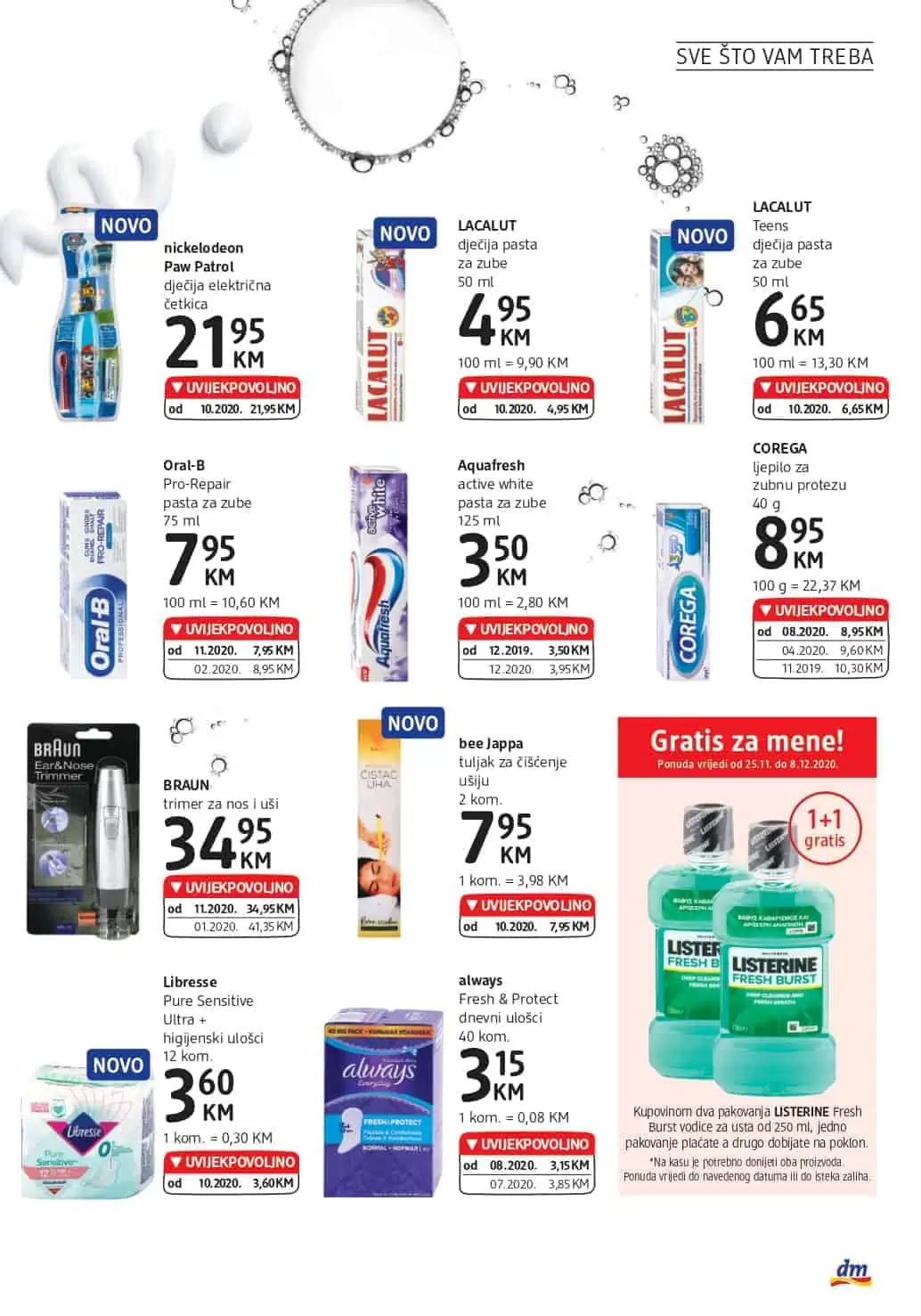 dm-akcijski-katalog cm cosmetic market. bingo. konzum. amko.