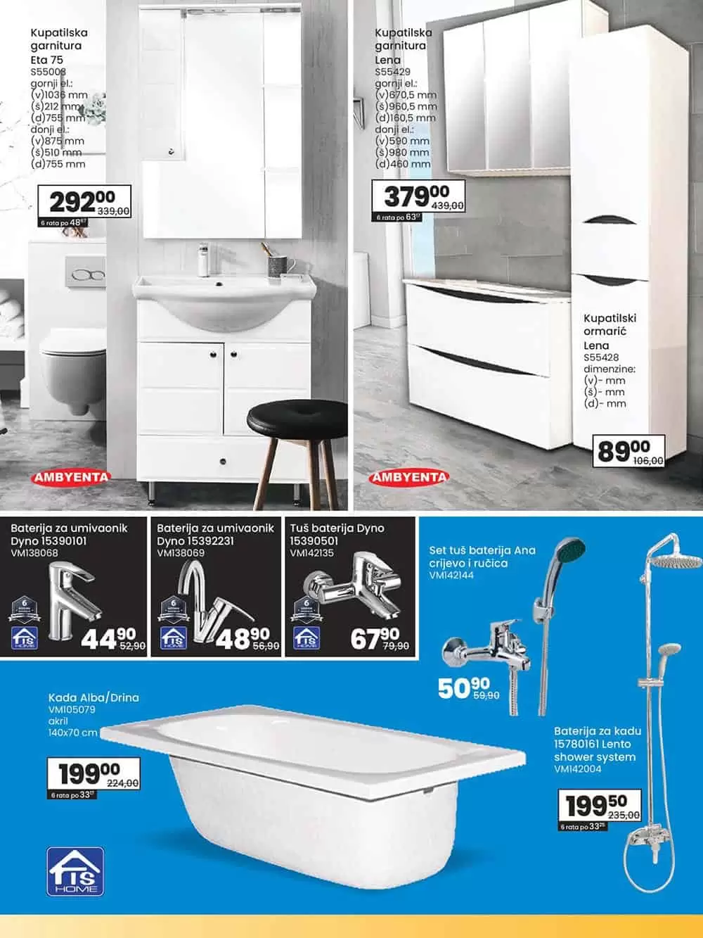 kupatilski ormaric. kada. garnitura za kupatilo