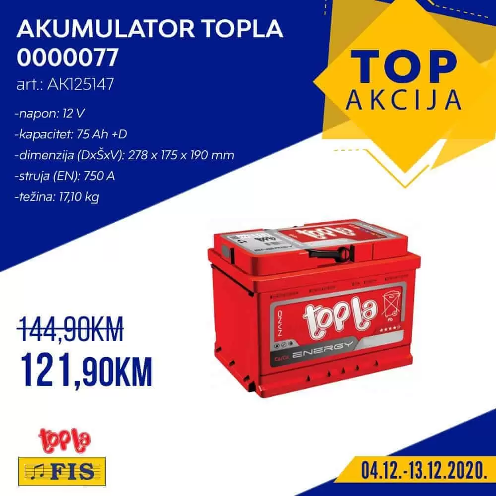 Fis TOP akcija. Fis snizenje.