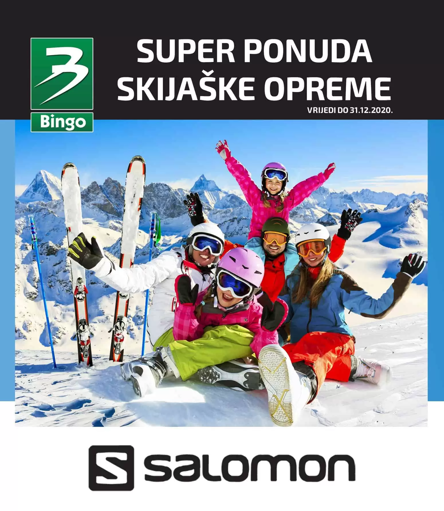 skiajska oprema. gdje kupiti skijasku opremu. salomon. bingo akcijski katalog. snizenje. popust. akcija. snizeno.