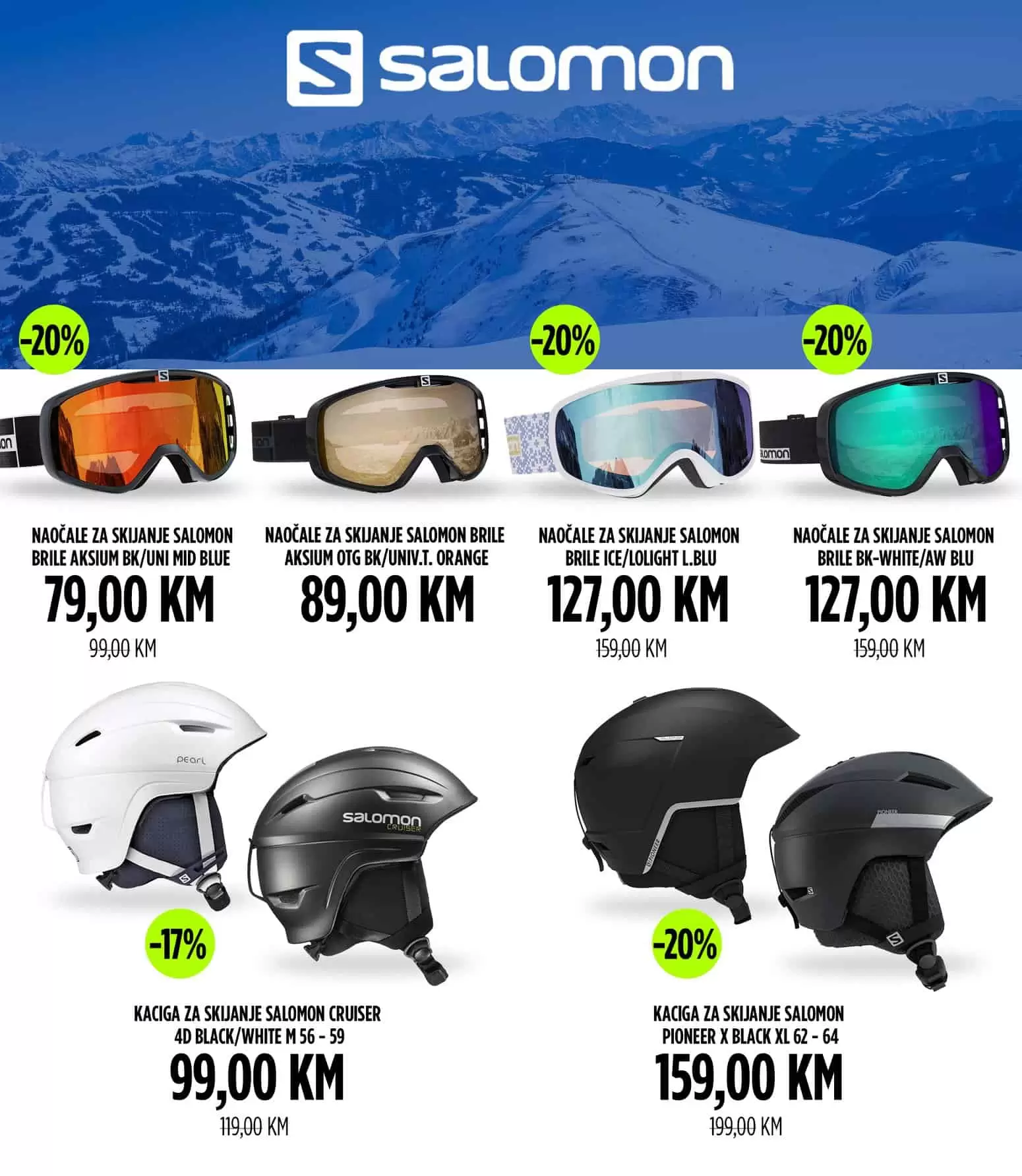Bingo katalog. bingo snizenje. bingo akcija. popust. katalog. kaciga za skijanje. brile. skijaska oprema.