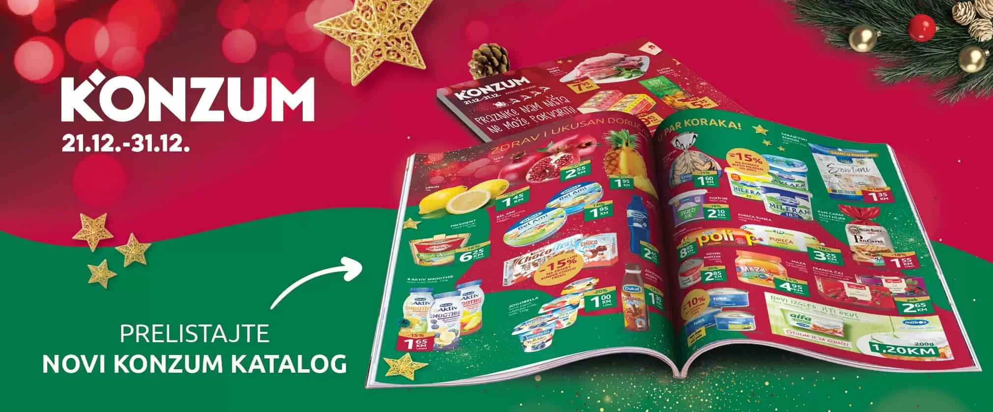 Konzum akcijski katalog. korona virus. snizenje. akcija. popusti. snizeno.
