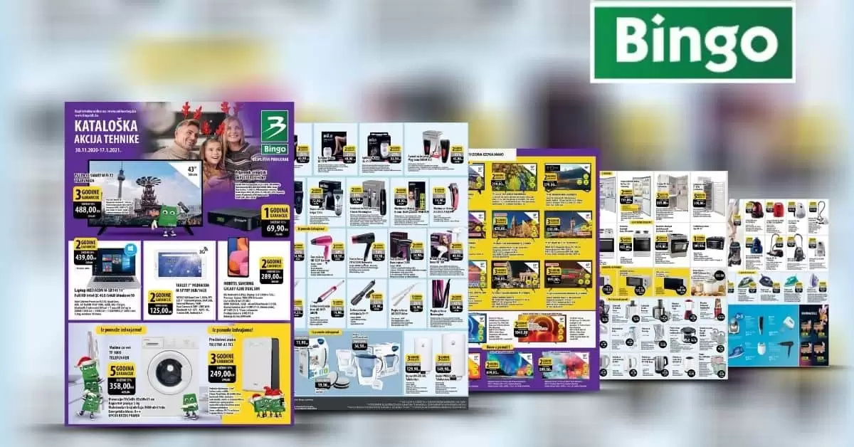 bingo akcijski katalog. snizenje. popust. akcija. snizeno.