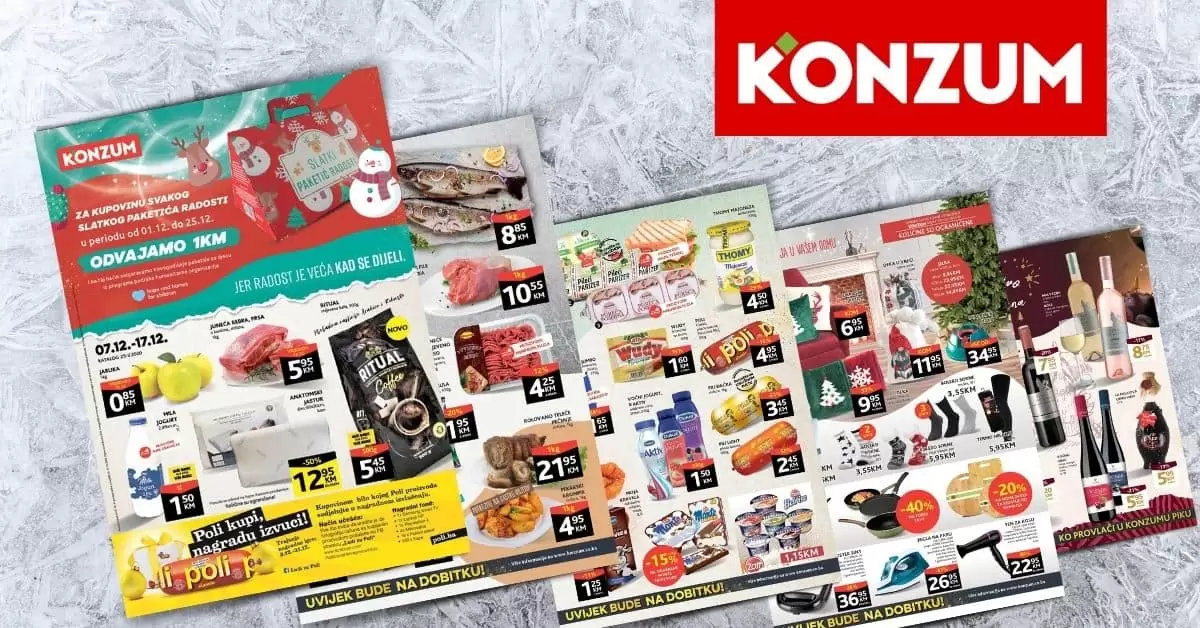 Konzum akcijski katalog. korona virus. snizenje. akcija. popusti. snizeno.
