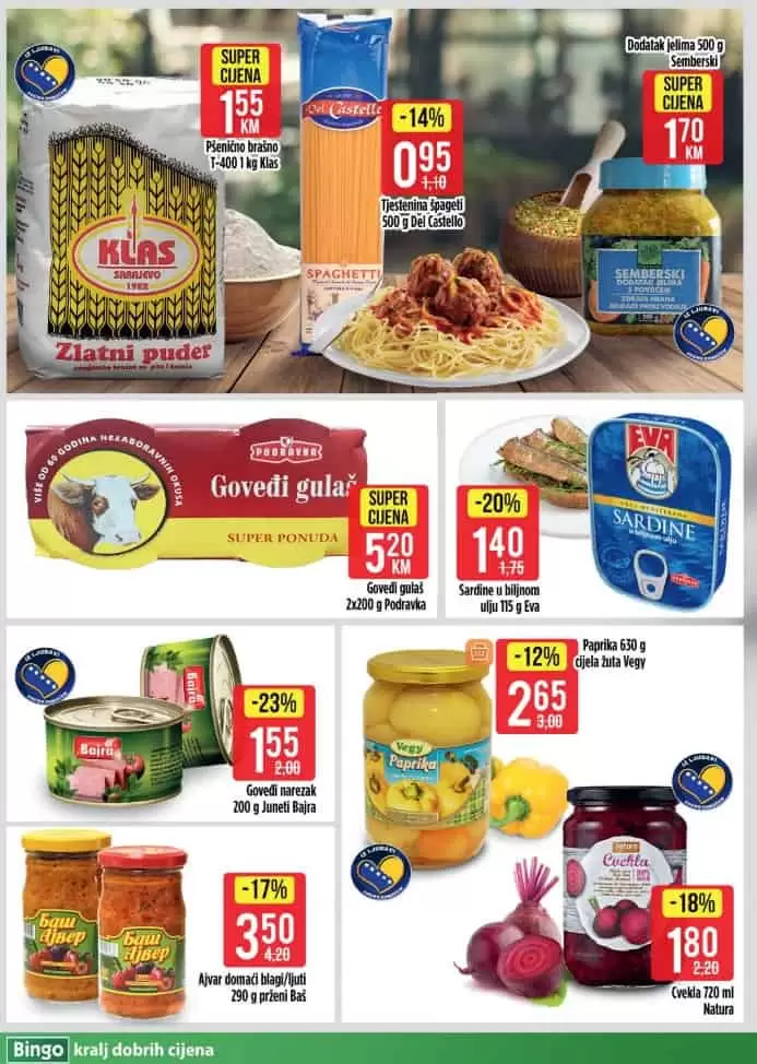 bingo akcijski katalog. snizenje. popust. akcija. snizeno.