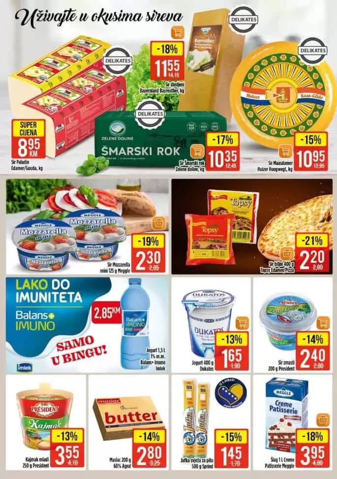 bingo kataloska akcija. snizenje u bingu. bingo popust. bingo katalog.  mlijecni asortimna. smarski rok. 