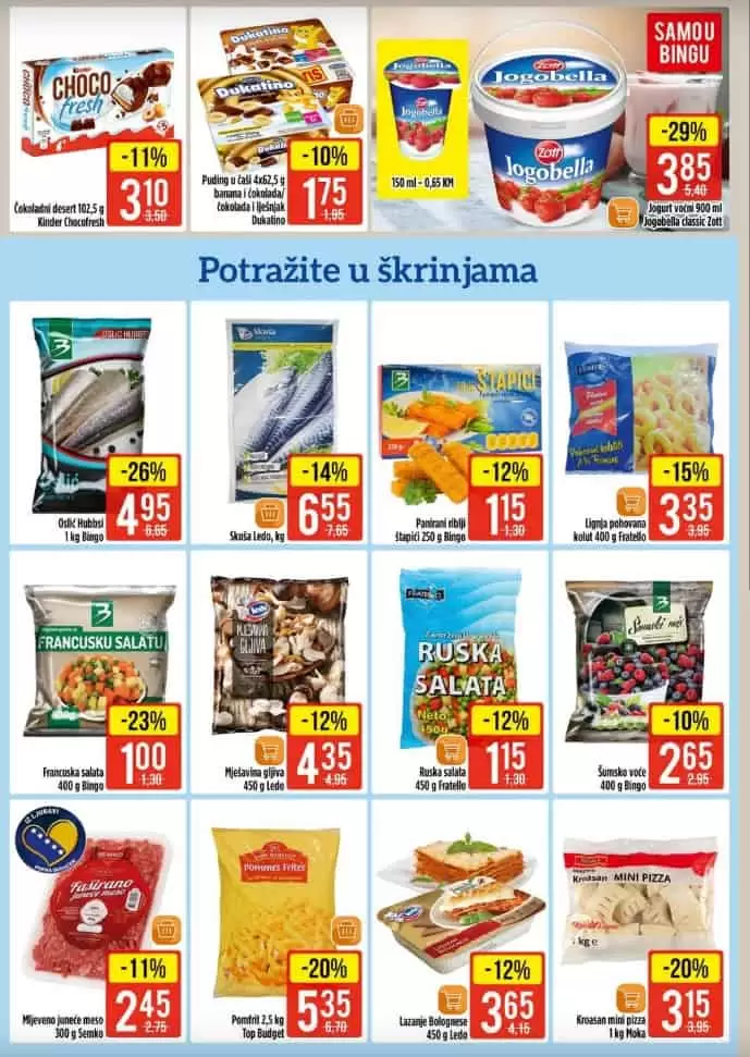 bingo kataloska akcija. snizenje u bingu. bingo popust. bingo katalog.  riba. bijela riba. plava riba. 