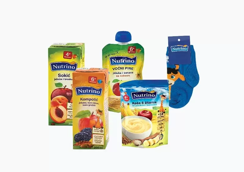 Dječije čarape gratis  Kupovinom Nutrino proizvoda za djecu u iznosu od 10 KM ili više, na kasi preuzmite Nutrino čarape za djecu na poklon.