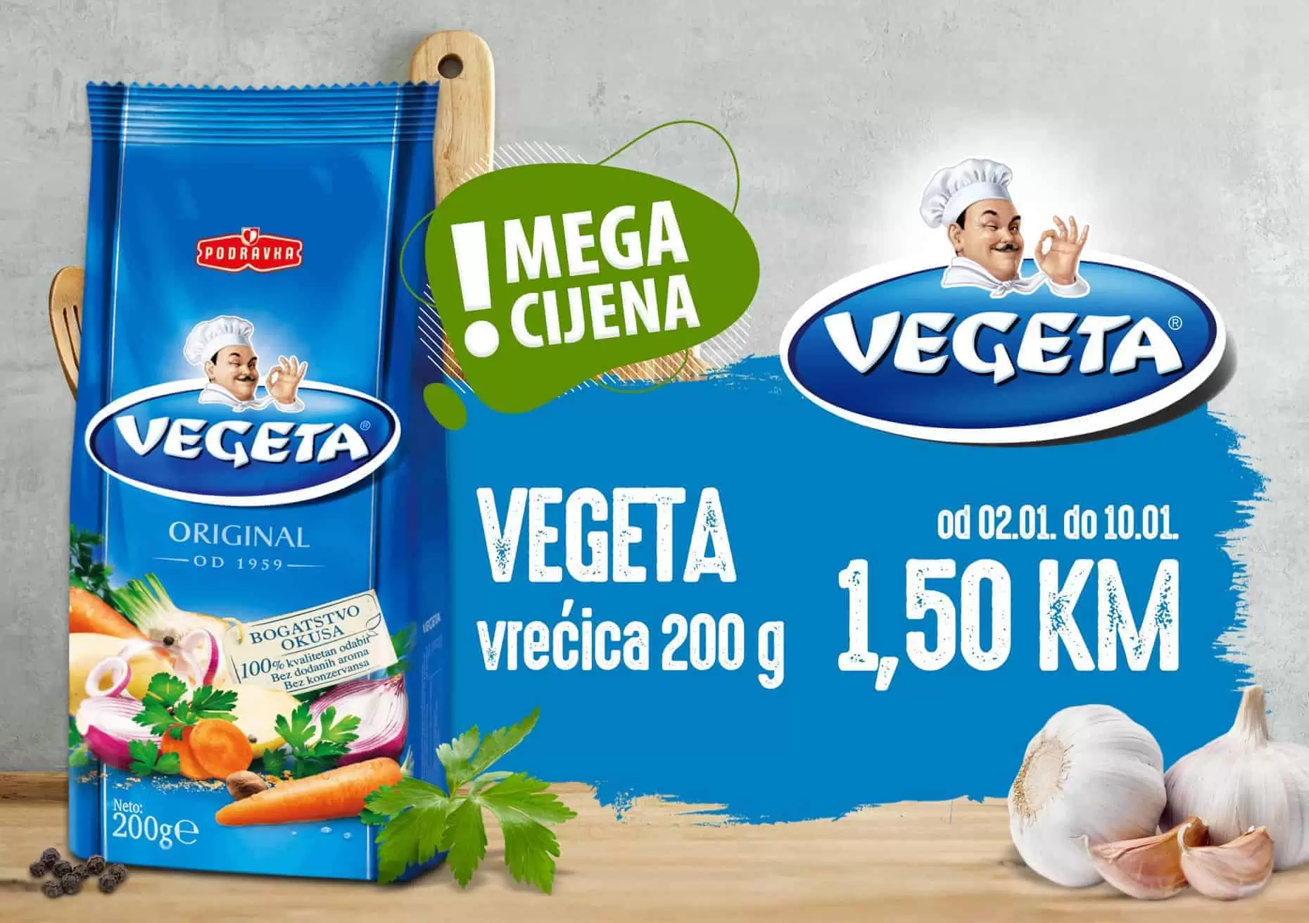 vegeta snizenje