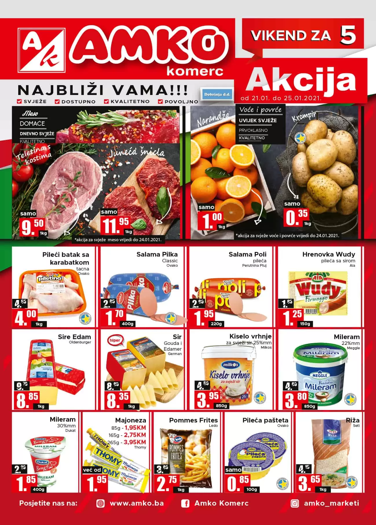 Amko vikend akcija. amko snizenje. amko kupujmo domace. amko nagradna igra. amko popust. najnize cijene. 