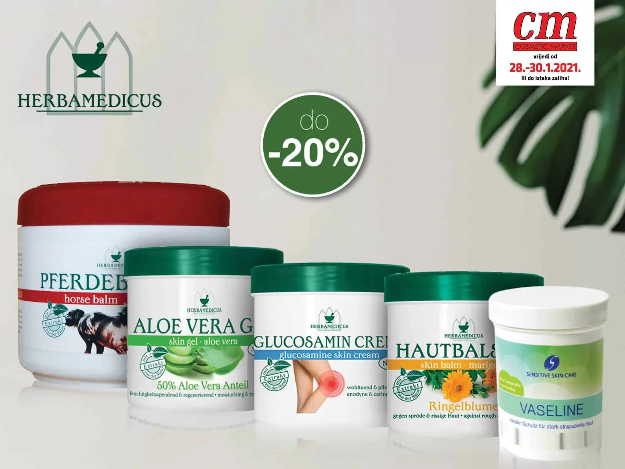 Različite su studije provedene kako bi se ispitale prednosti aloe vere biljke i ustanovljeno je da aloe vera zapravo ima nekoliko svojstava koja su učinkovita u liječenju različitih stanja kože - od suhoće kože do kozmetičkih oboljenja. Potražite svoj Herbamedicus gel po sniženoj cijeni, do -20%! *Dostupno u svim poslovnicama.