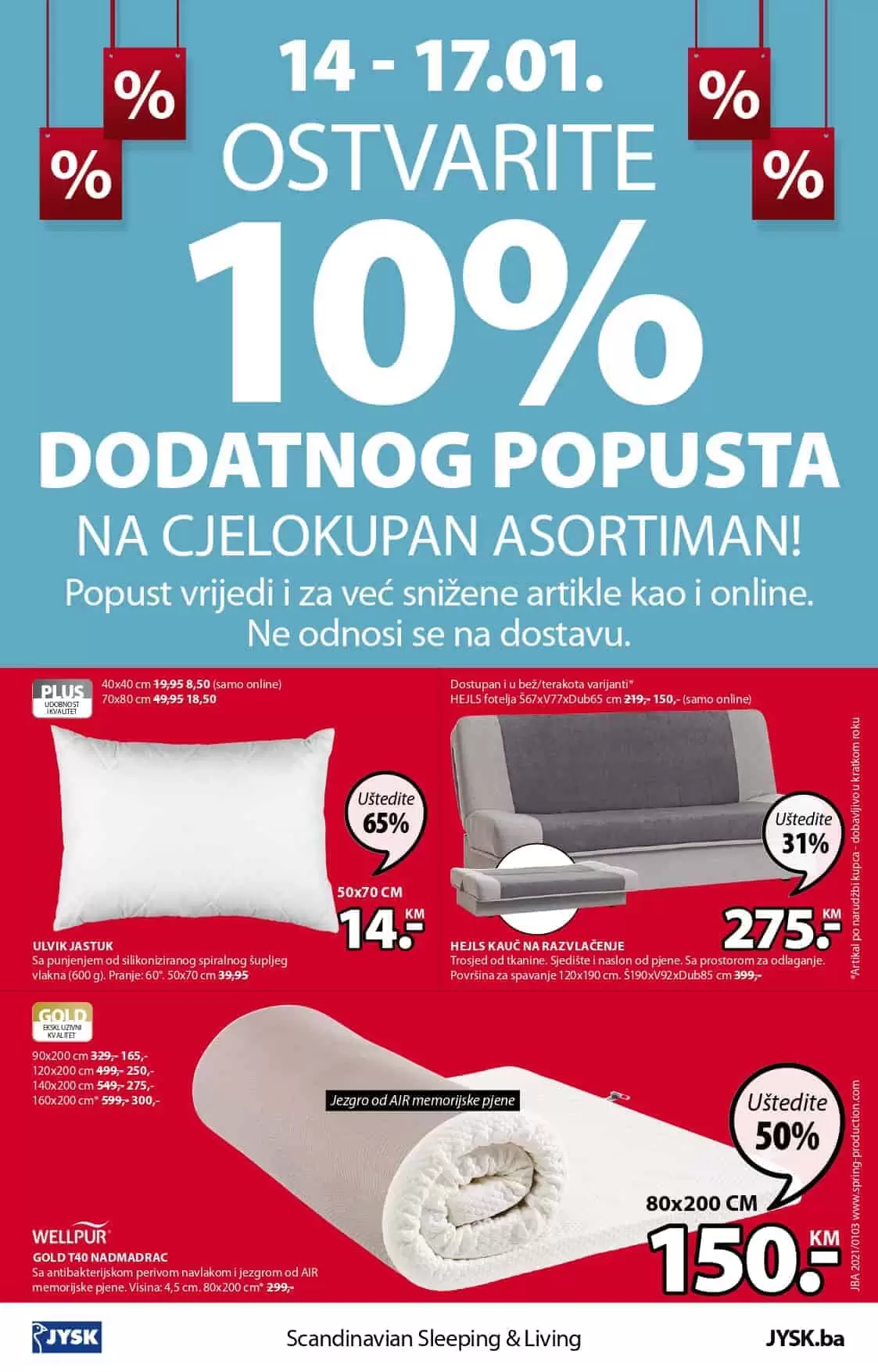 Jysk akcijski katalog. snizenje. popust. Jysk madrac, Jysk rasporodaja. 