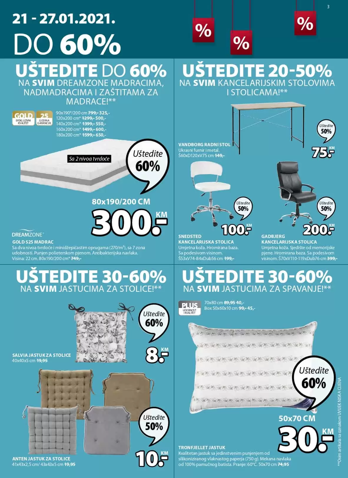 Jysk akcijski katalog. letak. snizeno. snizenje. popust. usteda. usteda novca. 