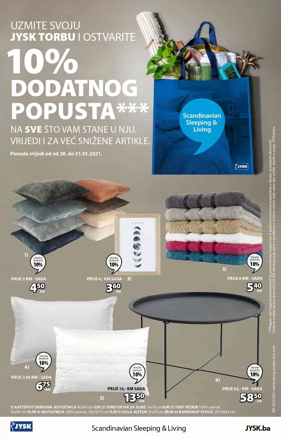 JYSK akcijski katalog. snizenje. popust. akcija. popusti. online kupovina. covid 19. korona virus.