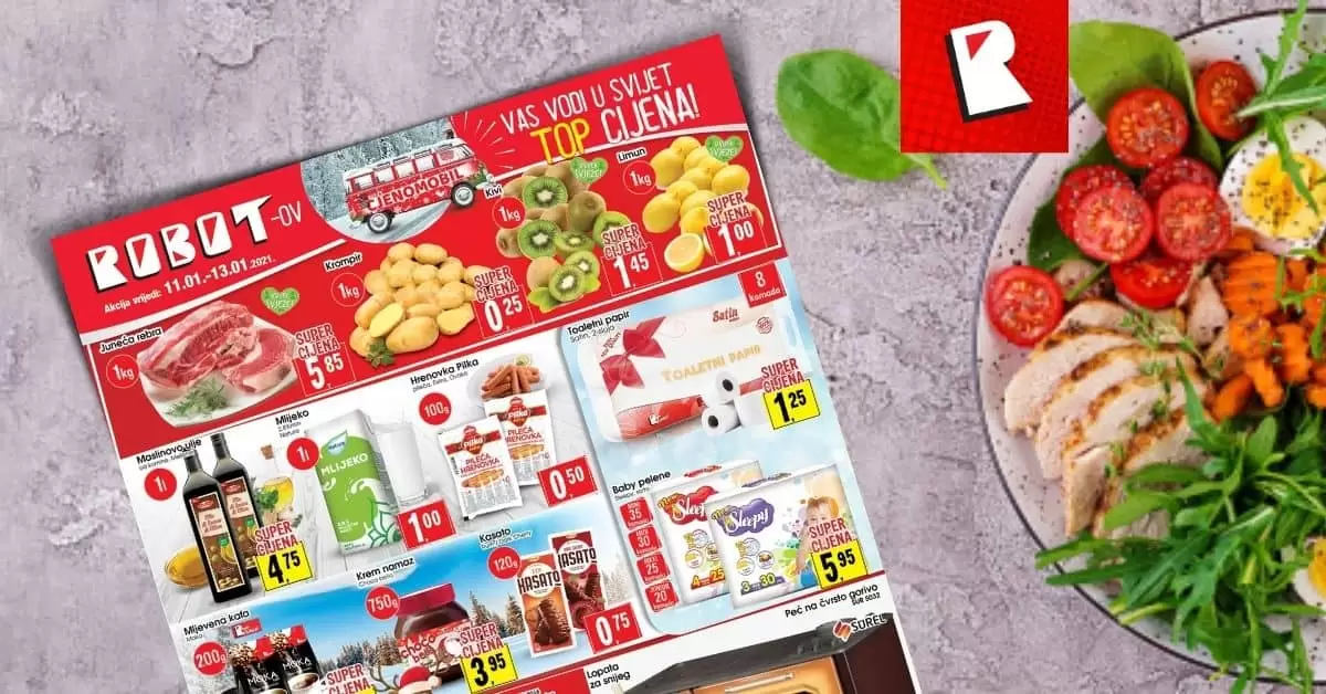 Robot akcijski katalog. robot katalog. kataloska akcija. snizenje. popust.