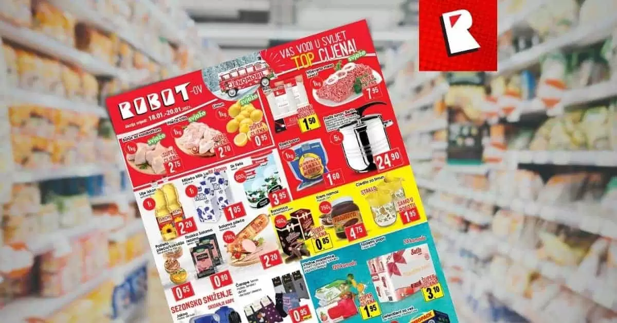 Robot akcijski katalog. snizenje. akcija. popust. snizeno.