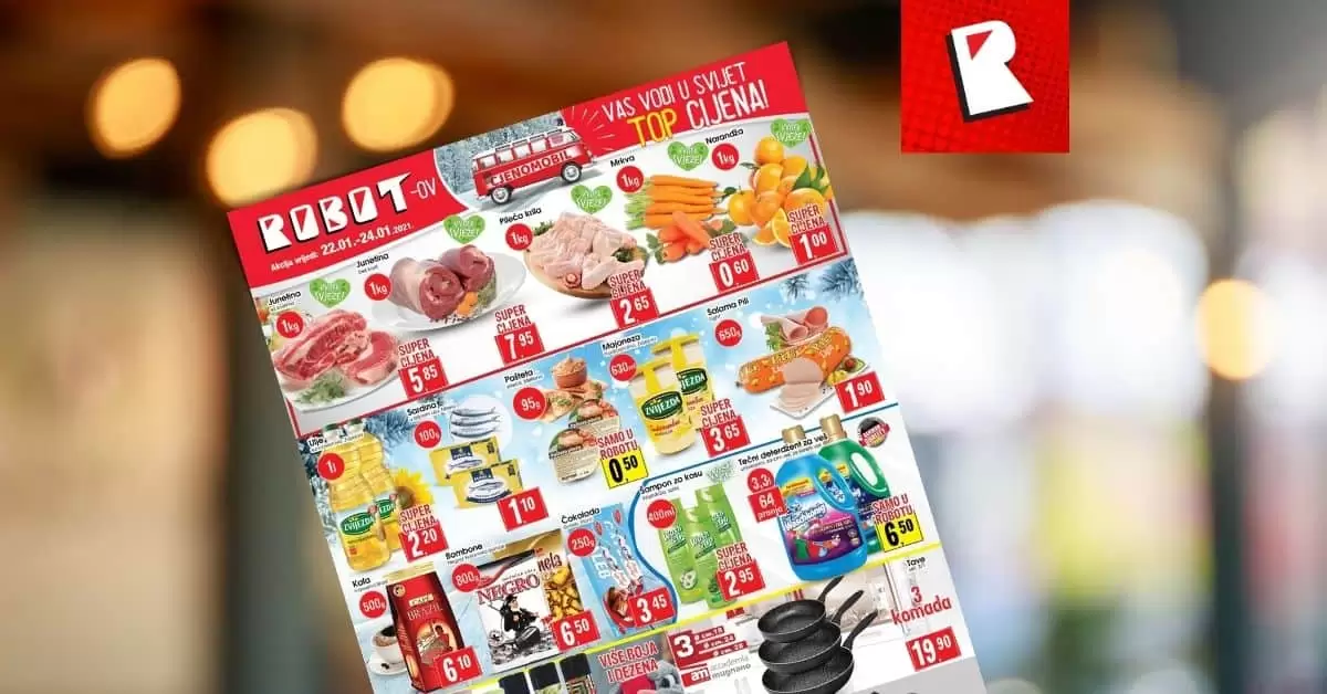 Robot akcijski katalog. snizenje. akcija. popust. snizeno.