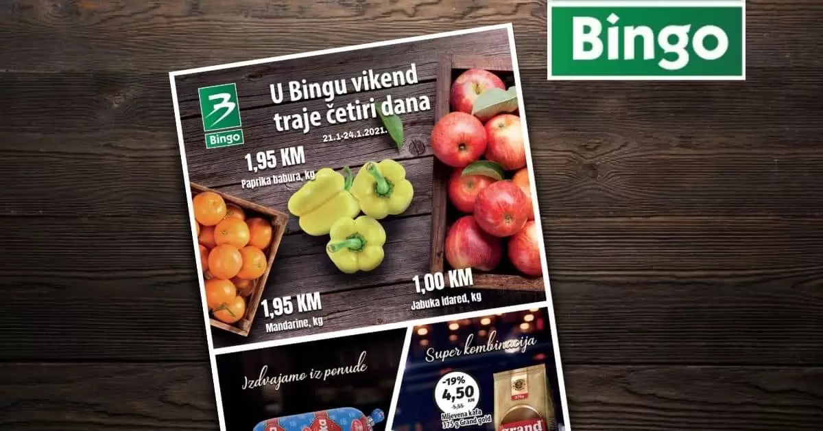 Bingo super akcija. bingo kljad dobrih cijena. snizeno. akcija. popust.