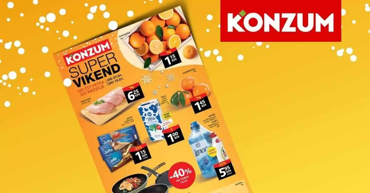 Konzum akcijski katalog. korona virus. snizenje. akcija. popusti. snizeno.