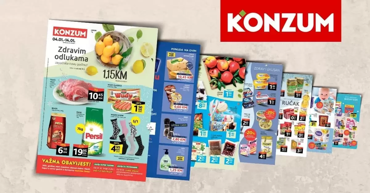 konzum katalog. konzum akcija. snizenje. akcija. popust.