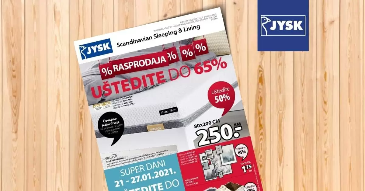 Jysk akcijski katalog. snizenje. akcija. popust. katalog.