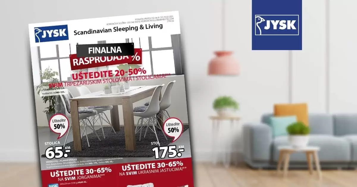 Jysk akcijski katalog. snizenje. akcija. popust. katalog.