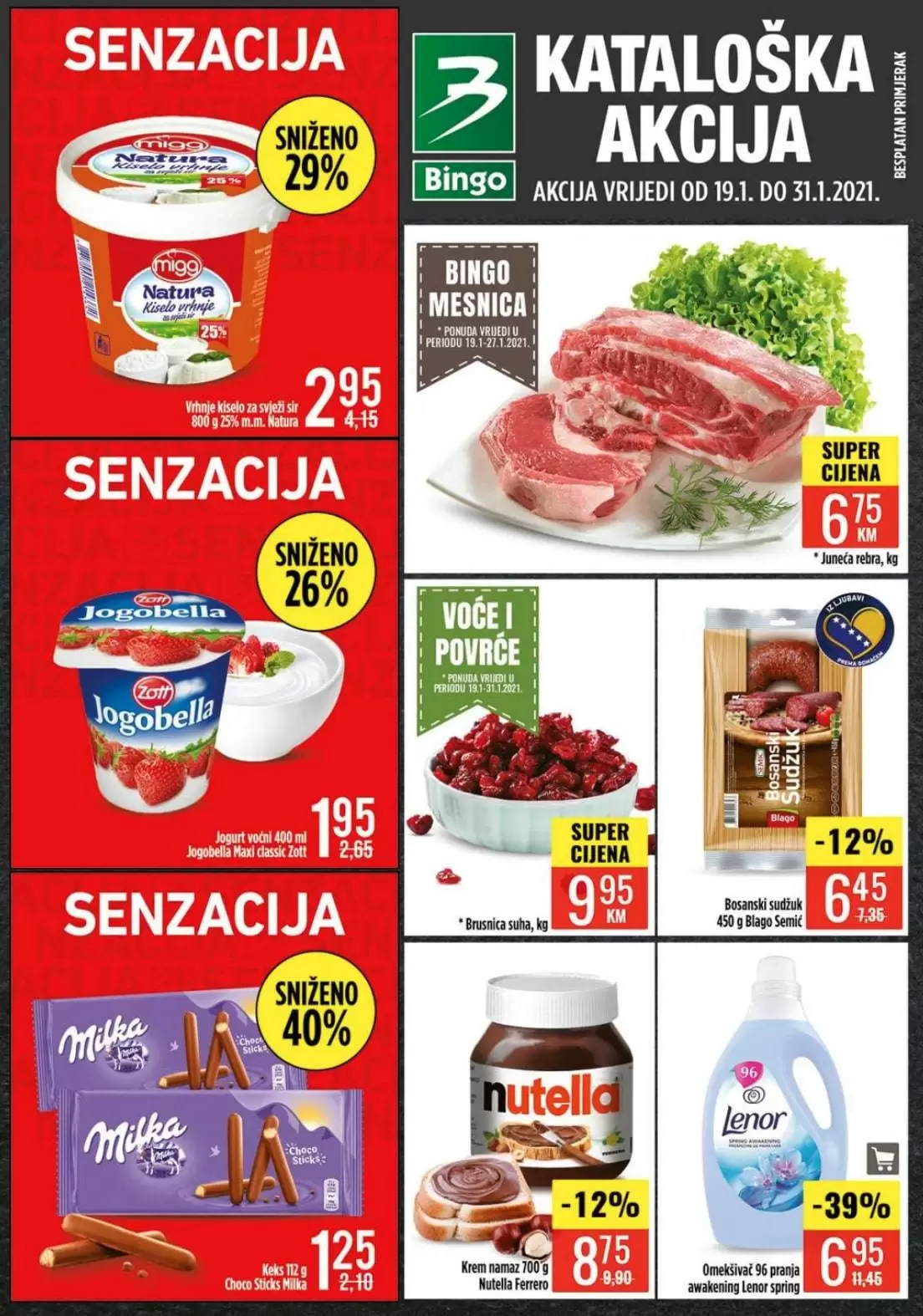 bingo akcijski katalog, snizenje. akcija. popust. snizeno.