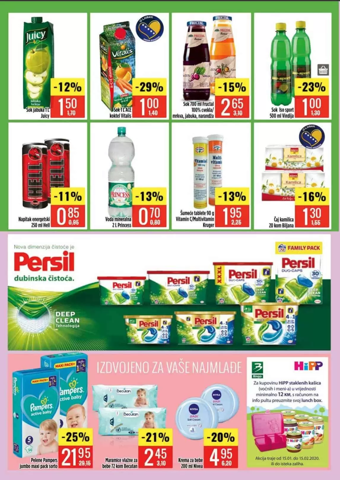 Bingo super akcija. bingo kljad dobrih cijena. snizeno. akcija. popust.