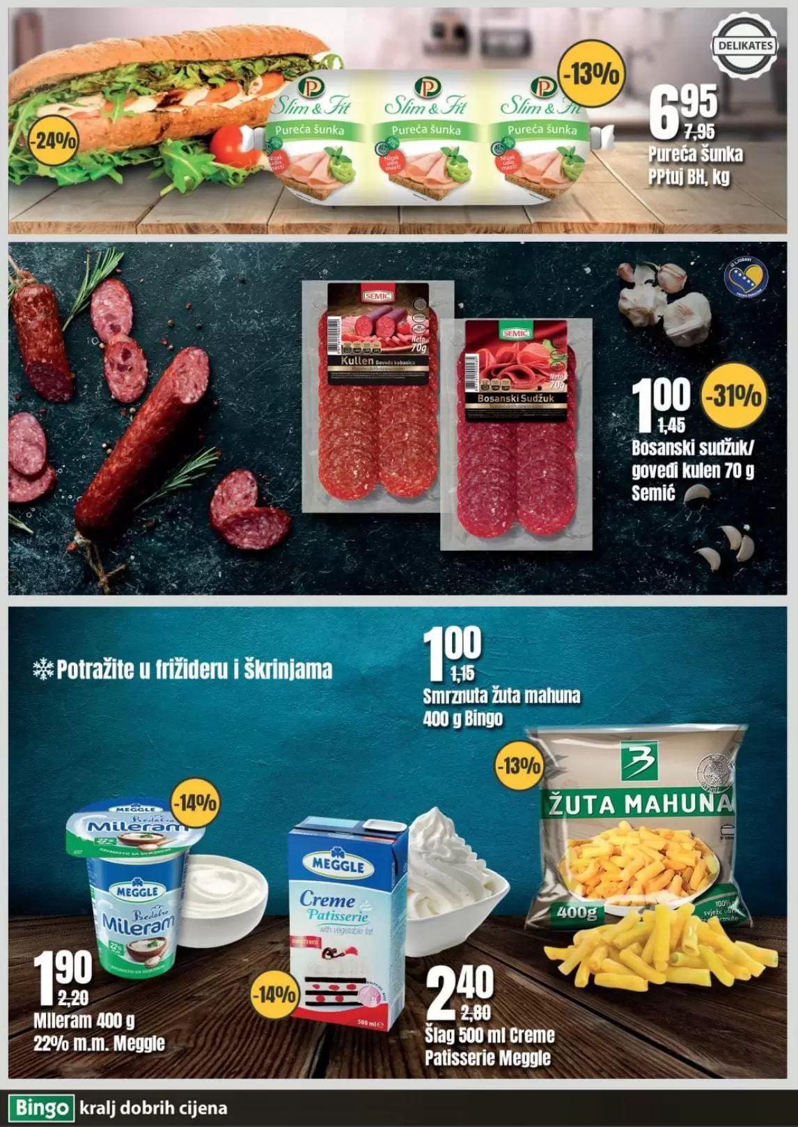 Bingo super akcija. bingo kljad dobrih cijena. snizeno. akcija. popust. 