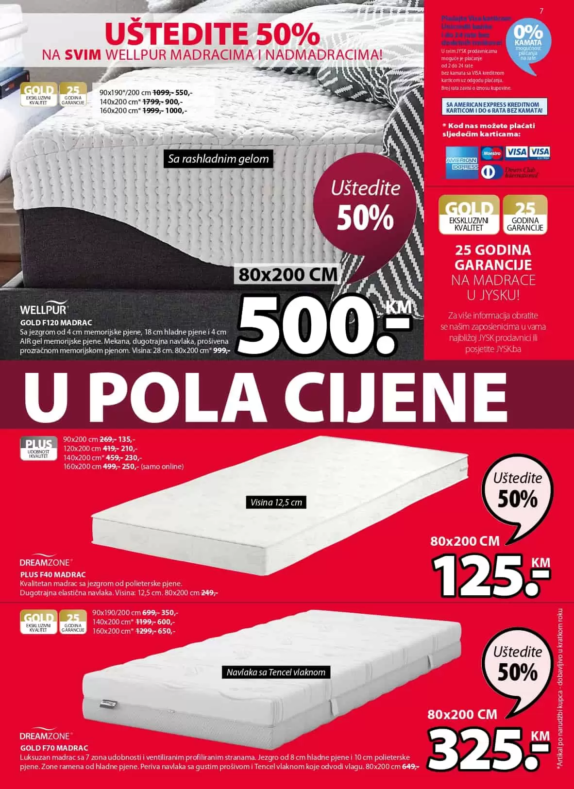 Jysk akcija. Jysk madrac. katalog. popust. snizenje. 