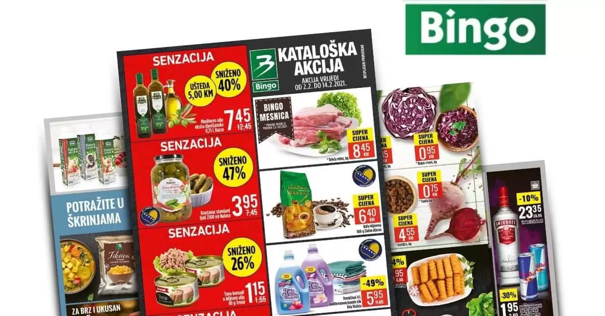 bingo akcijski katalog. snizenje. popust. akcija. snizeno.