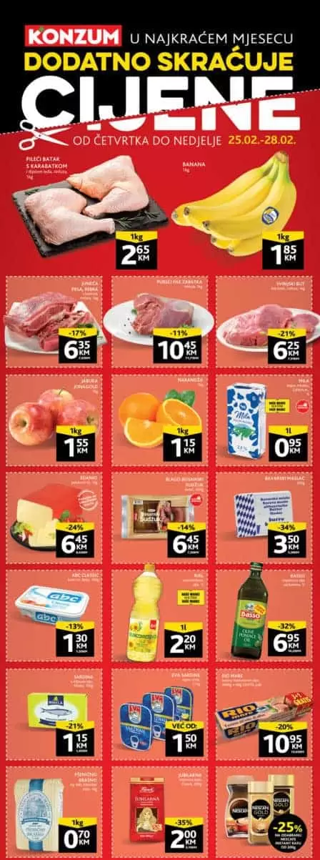 Konzum akcijski katalog. konzum snizenje. konzum akcija. snizeno. popust. katalog.