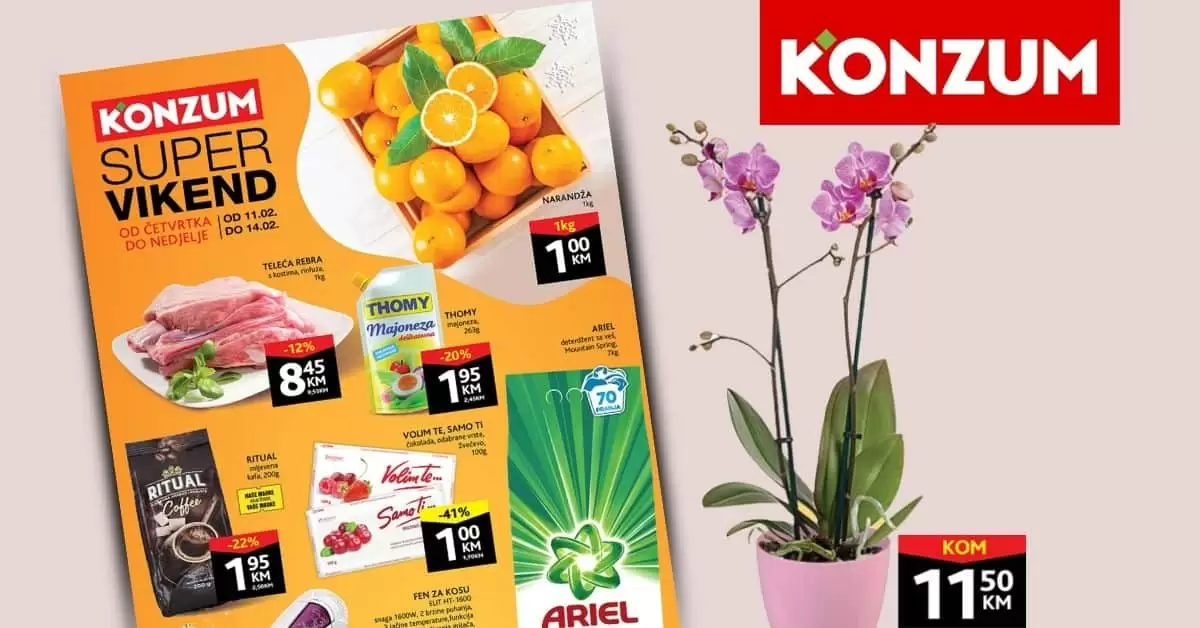 Konzum akcijski katalog. konzum snizenje. konzum akcija. snizeno. popust. katalog.