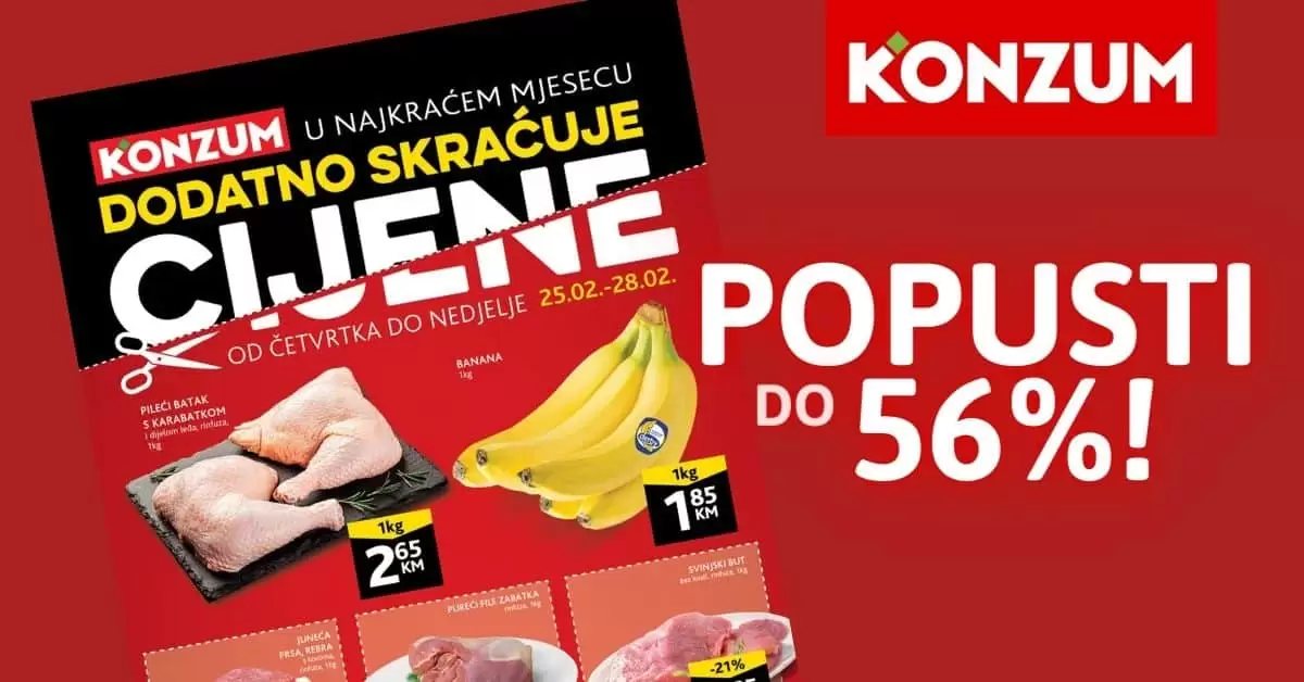 Konzum akcijski katalog. konzum snizenje. konzum akcija. snizeno. popust. katalog.