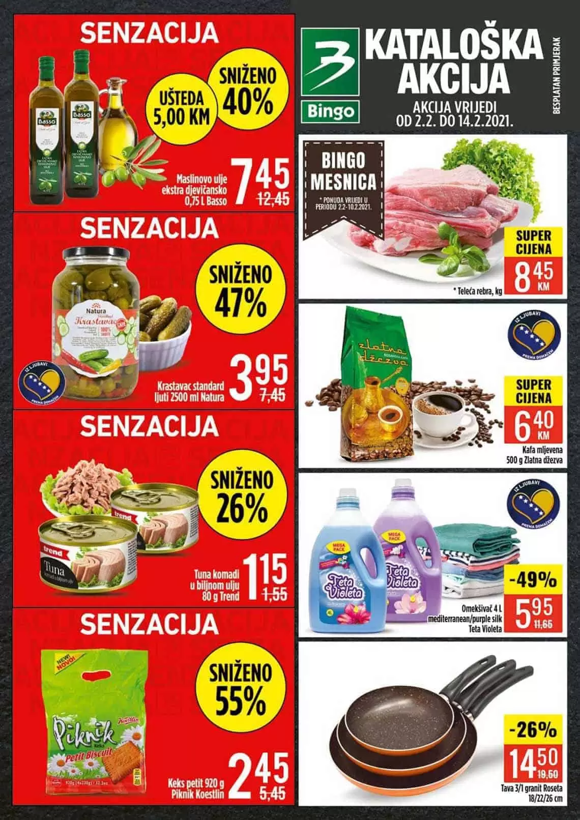 bingo akcijski katalog. snizenje. popust. akcija. snizeno. 