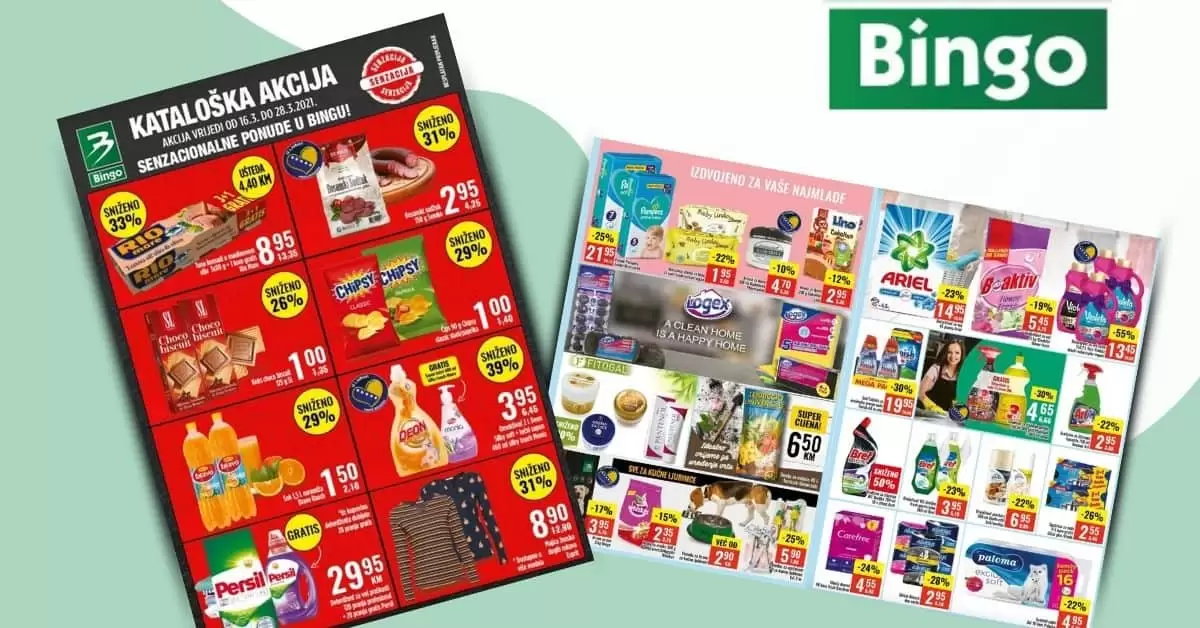 bingo akcijski katalog. snizenje. popust. akcija. snizeno.