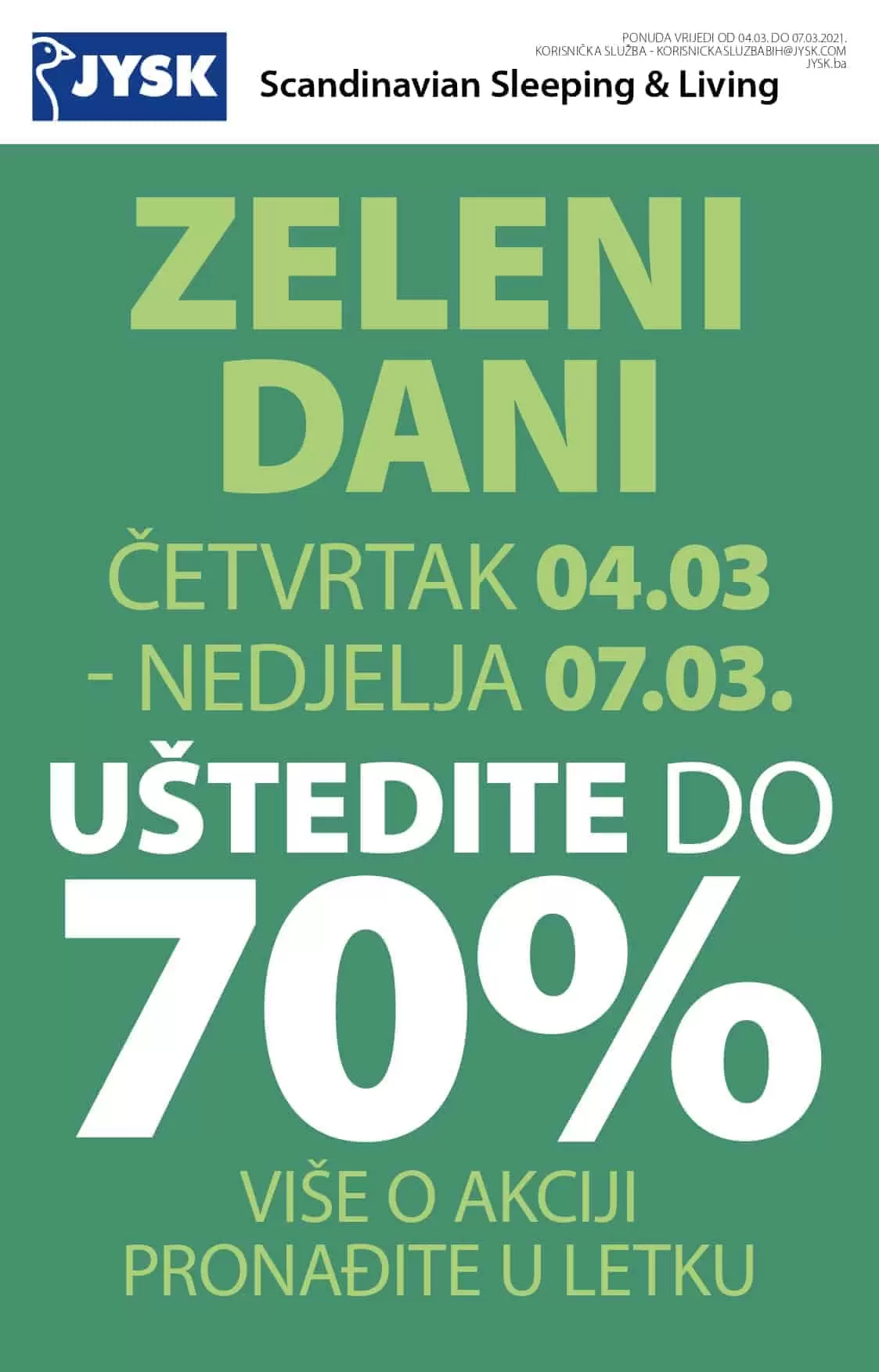 Jysk akcijski katalog. korona virus. snizenje. akcija. popust.