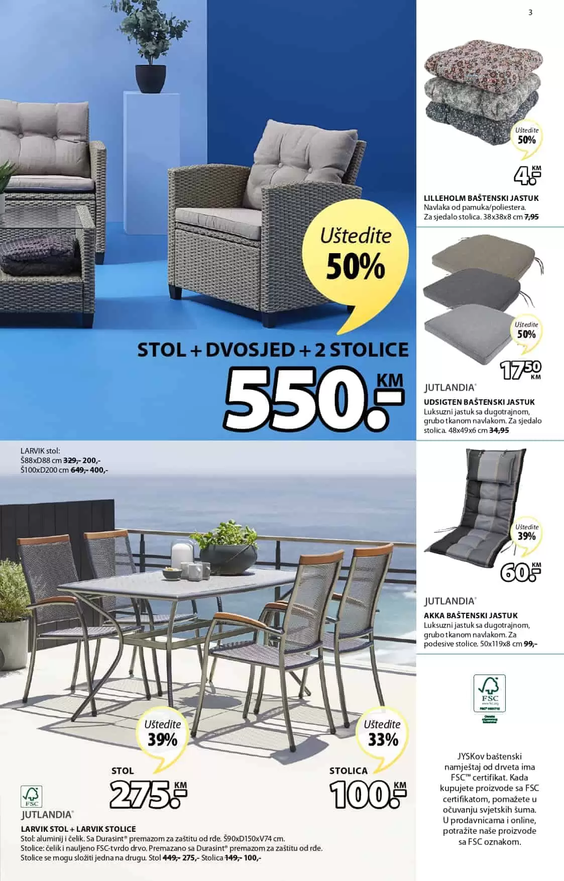 Jysk akcijski katalog. letak. snizeno. snizenje. popust. usteda. usteda novca. 