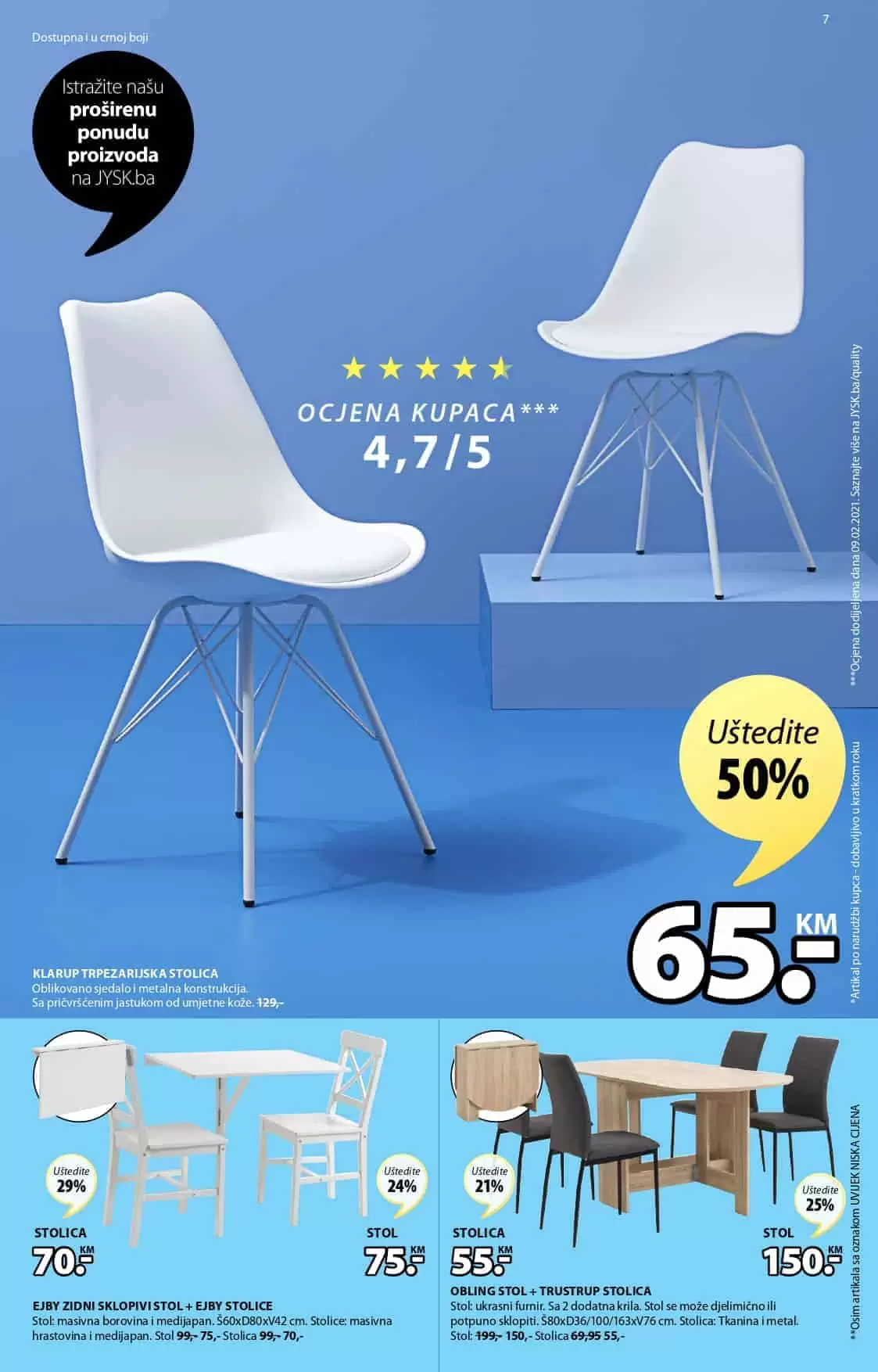 Jysk akcijski katalog. letak. snizeno. snizenje. popust. usteda. usteda novca. 