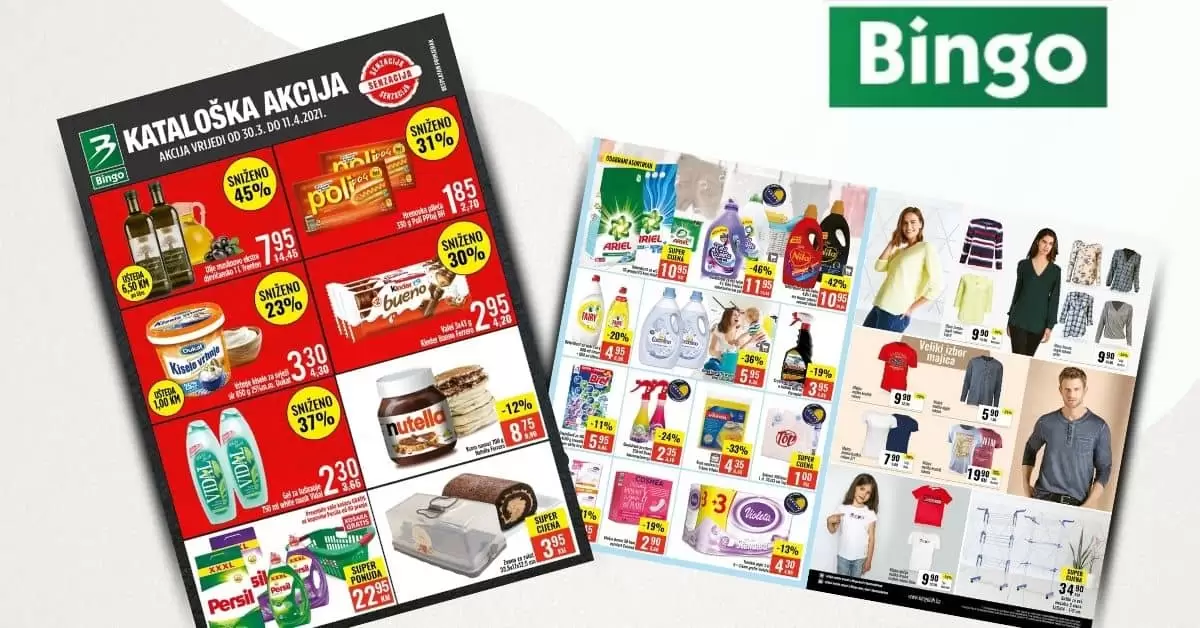 bingo akcijski katalog. snizenje. popust. akcija. snizeno.