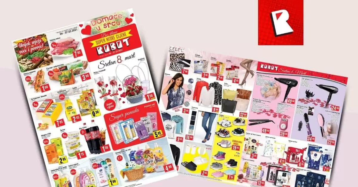 Robot akcijski katalog. robot katalog. kataloska akcija. snizenje. popust.