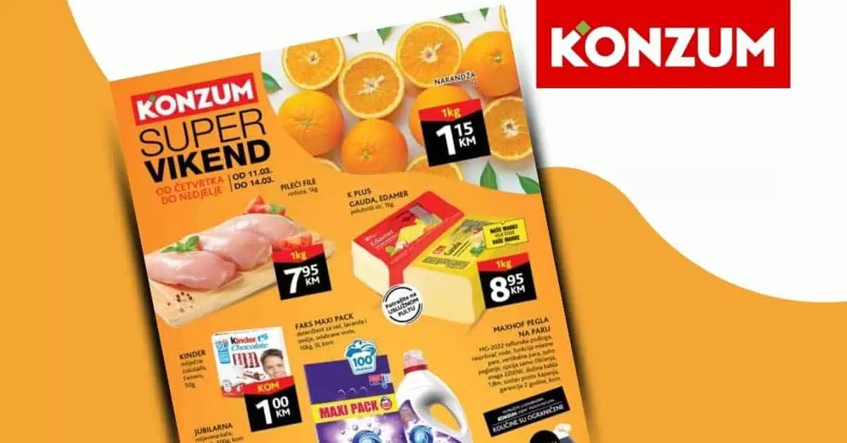 Konzum akcijski katalog. korona virus. snizenje. akcija. popusti. snizeno.