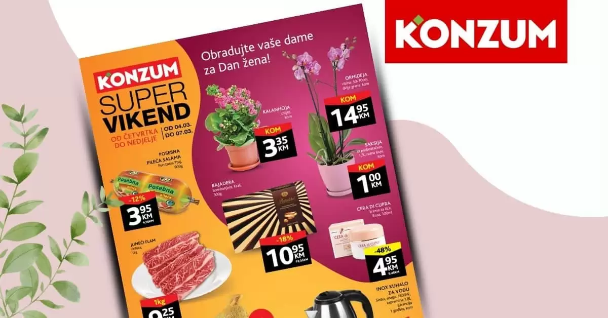Konzum akcijski katalog. konzum snizenje. konzum akcija. snizeno. popust. katalog.