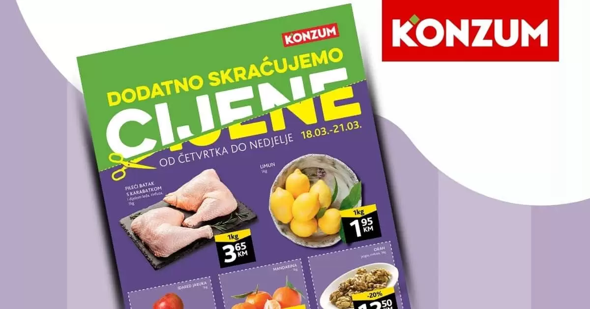 Konzum akcijski katalog. konzum snizenje. konzum akcija. snizeno. popust. katalog.