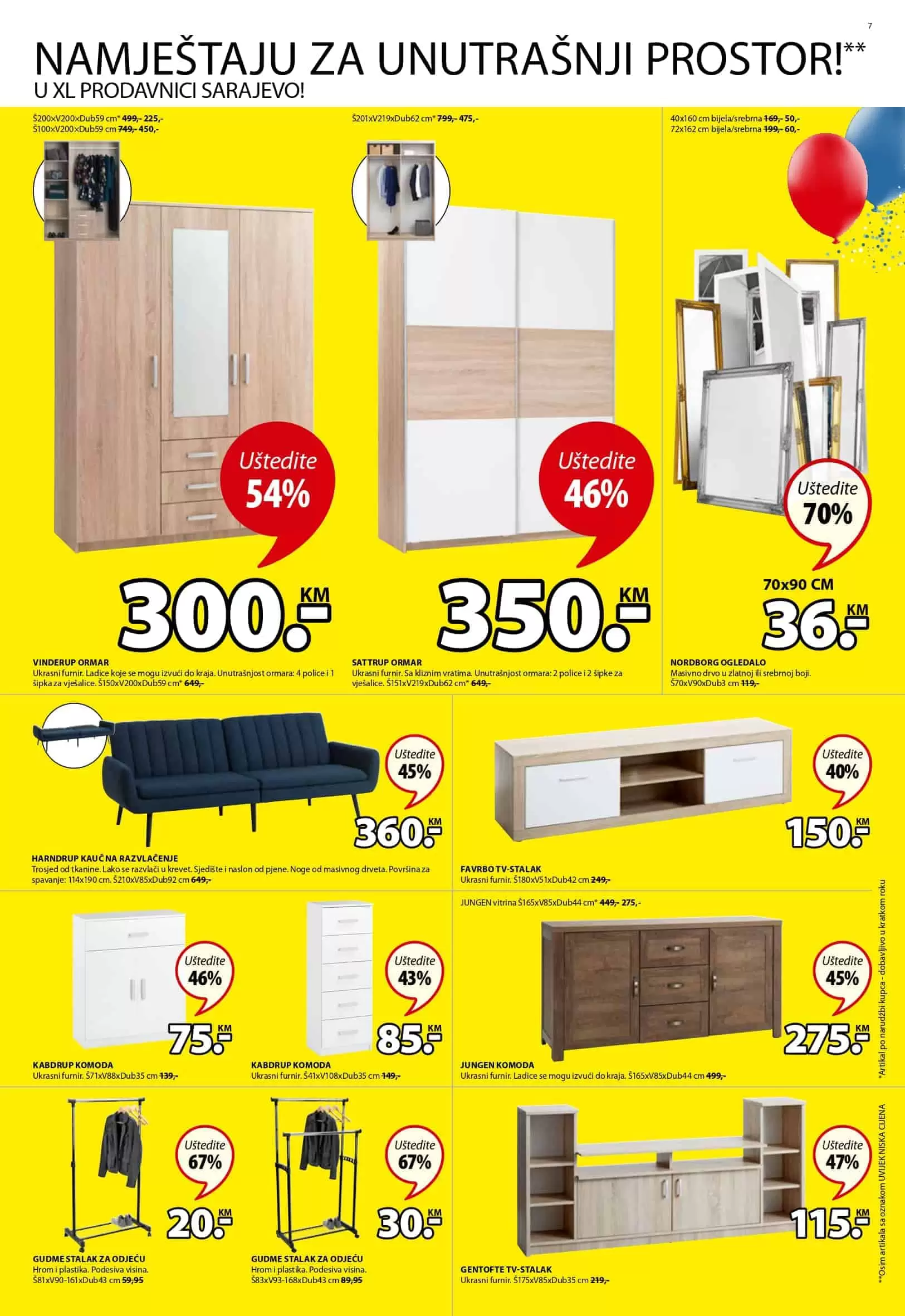 Jysk akcijski katalog. letak. snizeno. snizenje. popust. usteda. usteda novca.