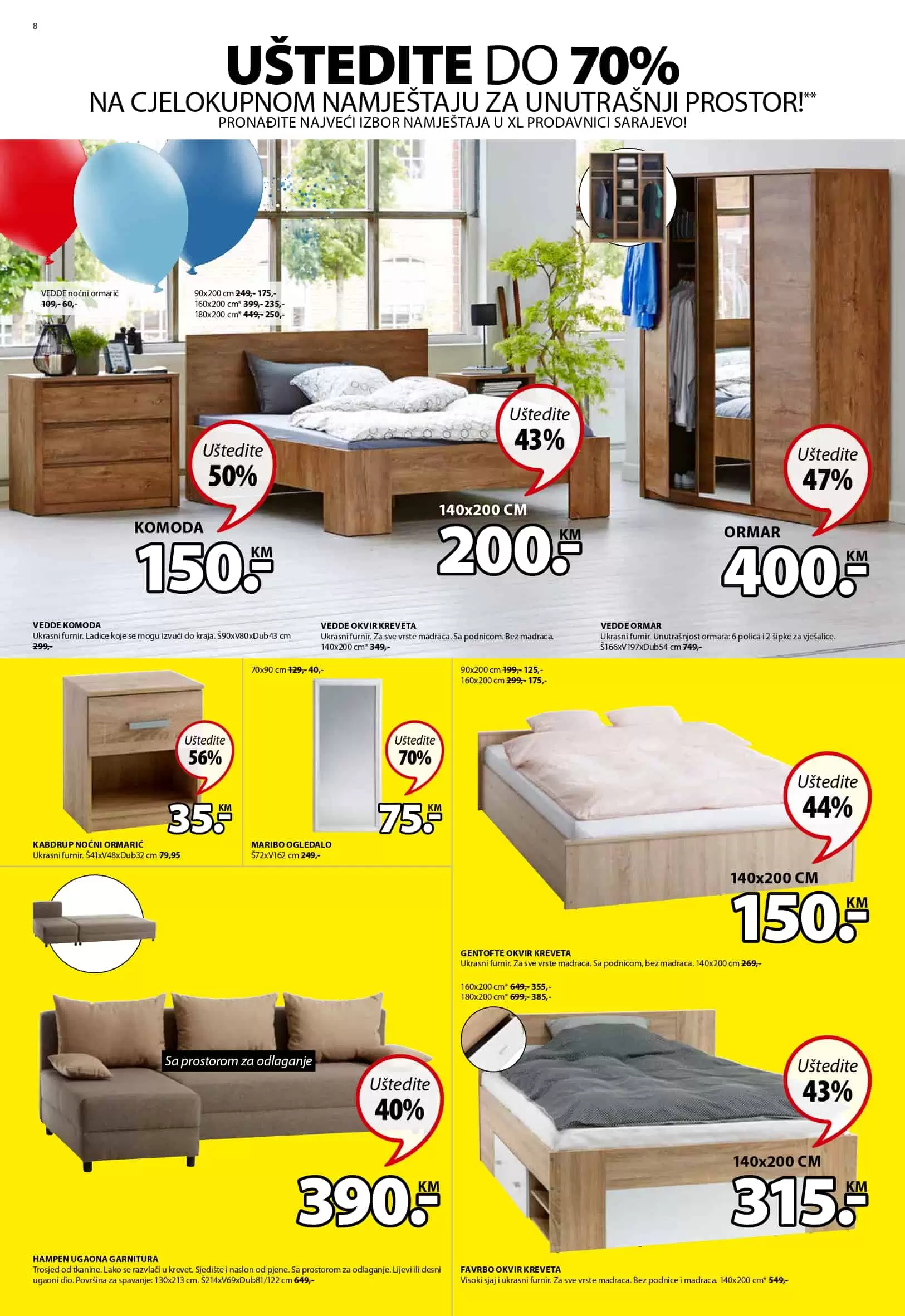 Jysk akcijski katalog. letak. snizeno. snizenje. popust. usteda. usteda novca.